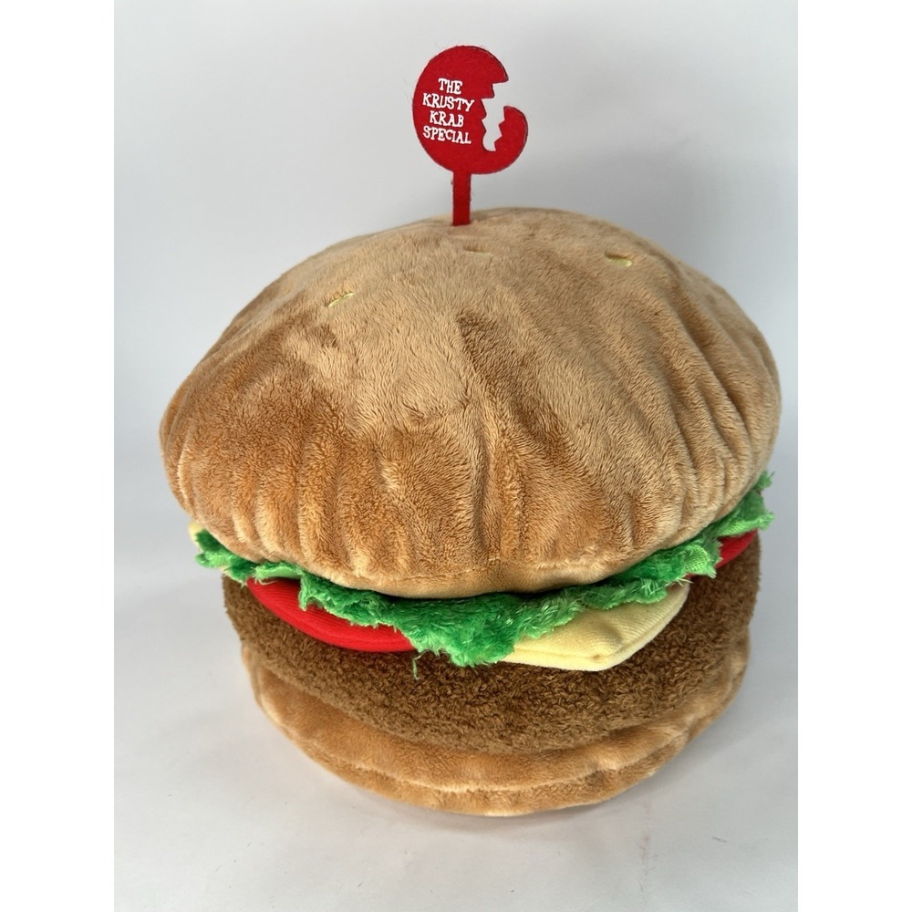 Spongebob Squarepants KRUSTY KRAB SPECIAL CHEESEBURGER PLUSH ~ Universal Studios
